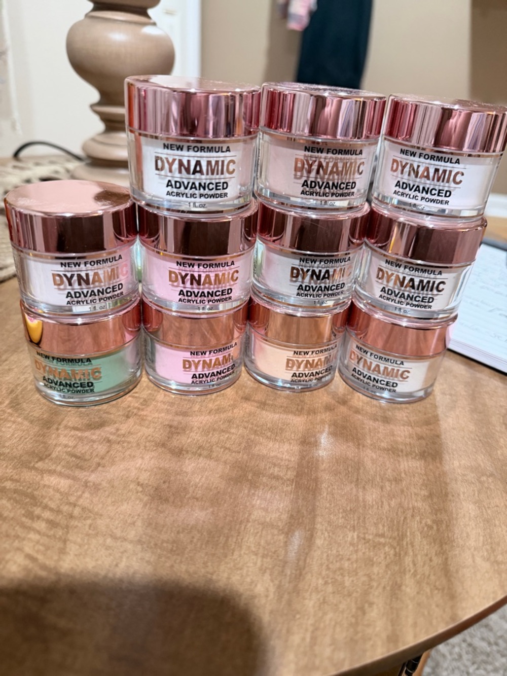 Advanced Acrylic Powder Set - Rose Gold Lid, Assorted Nude & Pastel Shades